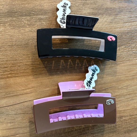 BUNDLE OF 2 - NWT Chunks Jumbo Box Claw (Brown/Lilac & Black/Taupe) - Picture 2 of 9